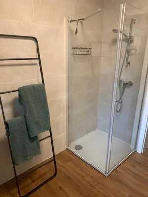 Ein Badezimmer in der Unterkunft Ferienwohnung Unterm Nastberg