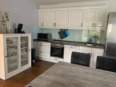 Küche/Küchenzeile in der Unterkunft Ferienwohnung Unterm Nastberg