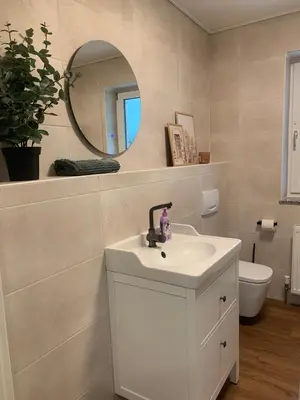 Ein Badezimmer in der Unterkunft Ferienwohnung Unterm Nastberg