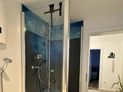 Ein Badezimmer in der Unterkunft Guest rooms Eifelglück in Pelm