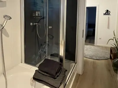 Ein Badezimmer in der Unterkunft Guest rooms Eifelglück in Pelm