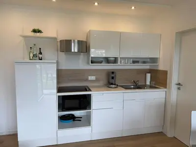 Küche/Küchenzeile in der Unterkunft Ferienwohnung Sonnenhang nähe WHU