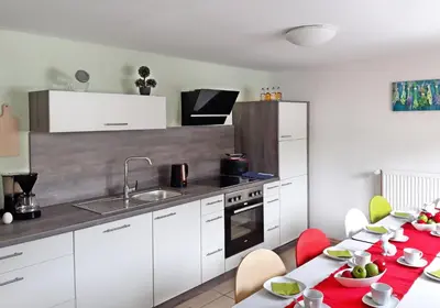 Küche/Küchenzeile in der Unterkunft Haus des Handwerkers