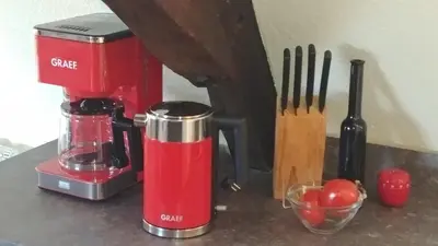 Kaffee-/Teezubehör in der Unterkunft Ferienwohnung Rheinblick Koblenz