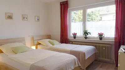 Ein Bett oder Betten in einem Zimmer der Unterkunft Abendsonne Apartments