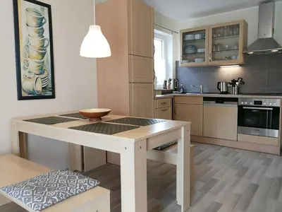 Küche/Küchenzeile in der Unterkunft Abendsonne Apartments