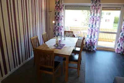 Ein Sitzbereich in der Unterkunft Ferienwohnung Koblenz City