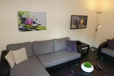 Ein Sitzbereich in der Unterkunft Ferienwohnung Koblenz City