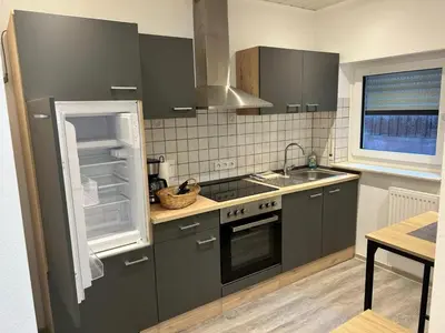 Küche/Küchenzeile in der Unterkunft FeWo Nordlicht