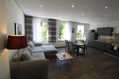 Ein Sitzbereich in der Unterkunft Palatium Bad Ems