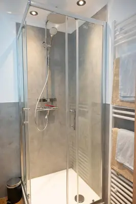 Ein Badezimmer in der Unterkunft Appartements Jupp und Hilde