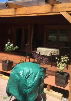 Ein Patio oder anderer Außenbereich in der Unterkunft Ferienhaus Vulkaneifel Bei Hepp