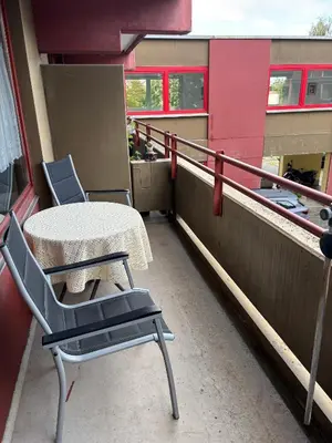 Ein Balkon oder eine Terrasse in der Unterkunft Ferienwohnung Studio 205 im Taunusblick
