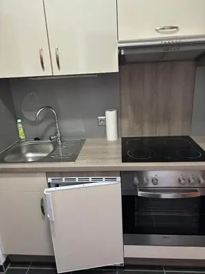 Küche/Küchenzeile in der Unterkunft Ferienwohnung Studio 205 im Taunusblick