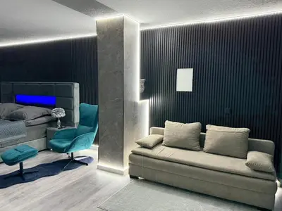 Ein Sitzbereich in der Unterkunft Modern luxury apartment in Koblenz