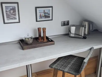 Küche/Küchenzeile in der Unterkunft Ferienwohnung am Maarberg in Ulmen