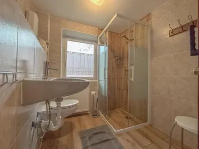Ein Badezimmer in der Unterkunft Der Lebendige Garten