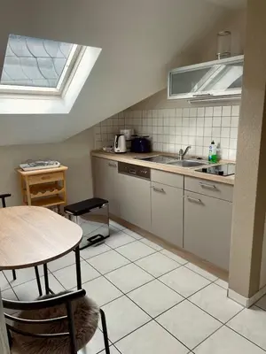 Küche/Küchenzeile in der Unterkunft Burgunder Suite