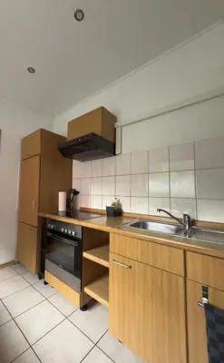 Küche/Küchenzeile in der Unterkunft Ferienwohnung Wood