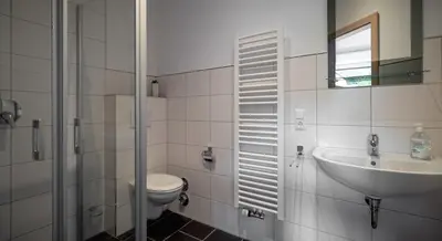 Ein Badezimmer in der Unterkunft Moseltraum
