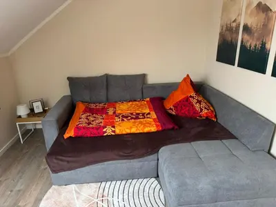 Ein Sitzbereich in der Unterkunft Eifelnest Stadtkyll