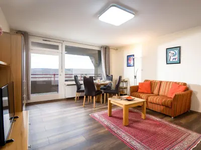 Ein Sitzbereich in der Unterkunft Apartment Morgensonne B1105 by Interhome