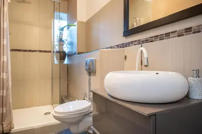 Ein Badezimmer in der Unterkunft Rheinzeit Koblenz
