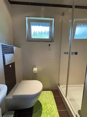 Ein Badezimmer in der Unterkunft Haus am See