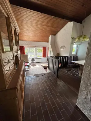 Ein Sitzbereich in der Unterkunft Haus am See