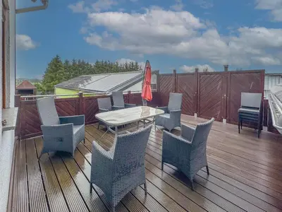 Ein Balkon oder eine Terrasse in der Unterkunft Denterhof