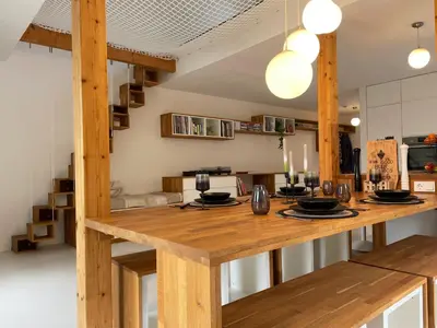 Küche/Küchenzeile in der Unterkunft Design Maisonette - Architekten Loft