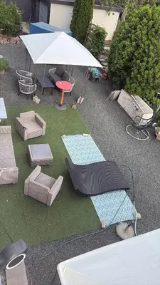 Ein Garten an der Unterkunft Gusenburg K 23 bis 10 Personen Monteur Wohnung
