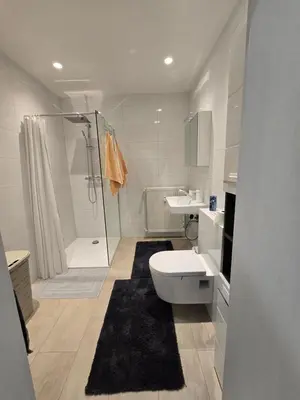 Ein Badezimmer in der Unterkunft Weierbacher Panorama