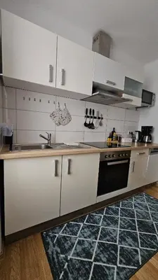 Küche/Küchenzeile in der Unterkunft Gemütliche zwei Zimmer Wohnung am Rhein