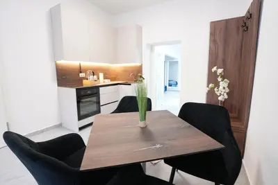 Küche/Küchenzeile in der Unterkunft Luxury Apartments - Wohnung IB - Business & Komfort