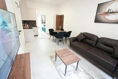 Ein Sitzbereich in der Unterkunft Luxury Apartments - Wohnung IB - Business & Komfort