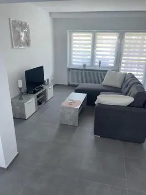 Ein Sitzbereich in der Unterkunft Landliebe Osburg
