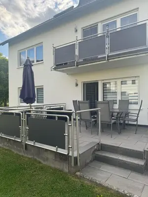 Ein Balkon oder eine Terrasse in der Unterkunft Landliebe Osburg