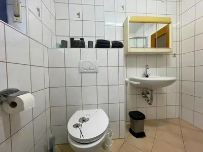 Ein Badezimmer in der Unterkunft Romantic apartment with garden