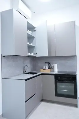 Küche/Küchenzeile in der Unterkunft Luxury Apartments - Wohnung IC - Luxus-Apartment