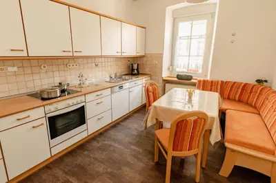 Küche/Küchenzeile in der Unterkunft Ferienwohnung Fuchsbau