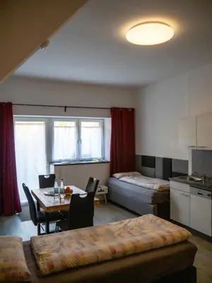 Küche/Küchenzeile in der Unterkunft Race & Rest Apartments