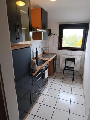 Küche/Küchenzeile in der Unterkunft Ruhige Dachgeschosswohnung in Nickenich