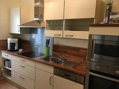 Küche/Küchenzeile in der Unterkunft Ferienwohnung Wittker