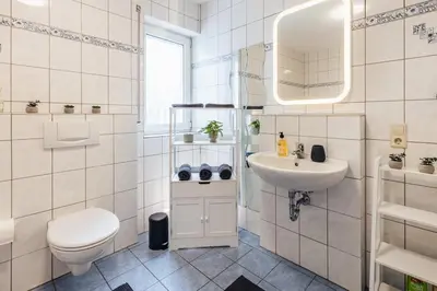 Ein Badezimmer in der Unterkunft Vulkan-Suite
