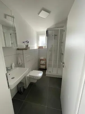Ein Badezimmer in der Unterkunft ABC Ferienwohnung Zimmer mit Kochmöglichkeit