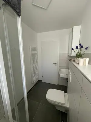Ein Badezimmer in der Unterkunft ABC Ferienwohnung Zimmer mit Kochmöglichkeit