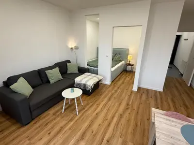 Ein Sitzbereich in der Unterkunft R&A Appartments