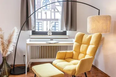 Ein Sitzbereich in der Unterkunft Schöne Wohnung mit großer Terrasse und Moselblick