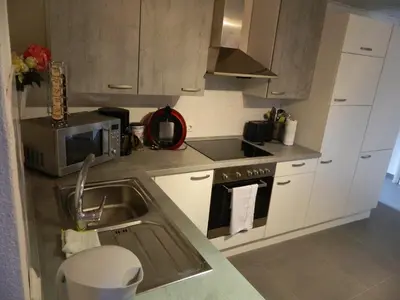 Küche/Küchenzeile in der Unterkunft Ferienwohnung Bretz